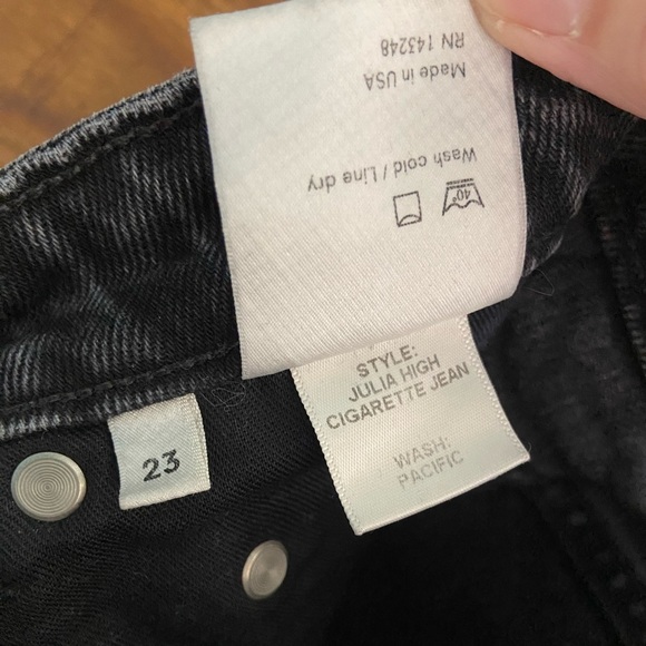 Reformation - Julia High Cigarette Jean - Size 23- Black Distressed - Picture 7 of 10